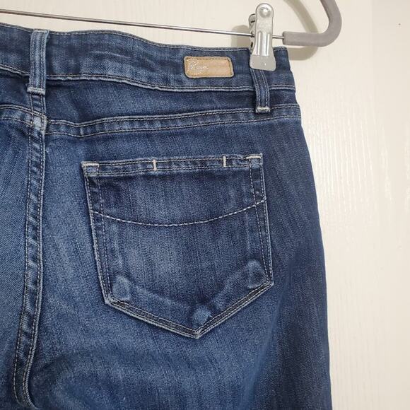 Paige Skyline Distressed Straight Leg Jean McKinley Wash Size 27, Size 4 - Picture 8 of 13